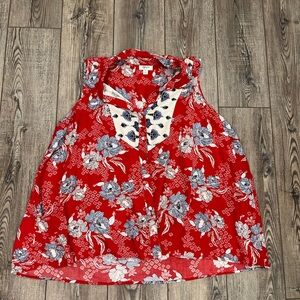 Style & Co. Sleeveless Floral Blouse - Size 3X
